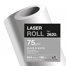 Clairefontaine PPC rollen 2620 75 g/m² 914 mm x 150 M 76 mm  niet gekleefd aan kern
