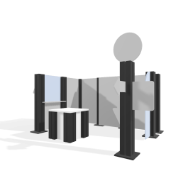 Inhaker® mini demo kit PRO - 11 mini Inhaker-palen (2 lengtes) plus basis en extra elementen