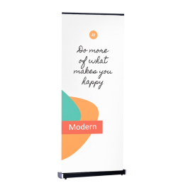 Roll-Up Modern black/chrome 85x200