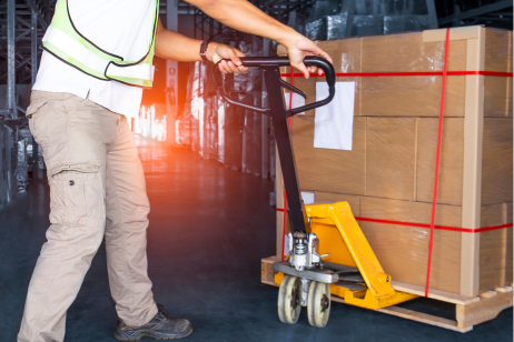 Palletstabilisatie met omsnoeringsband